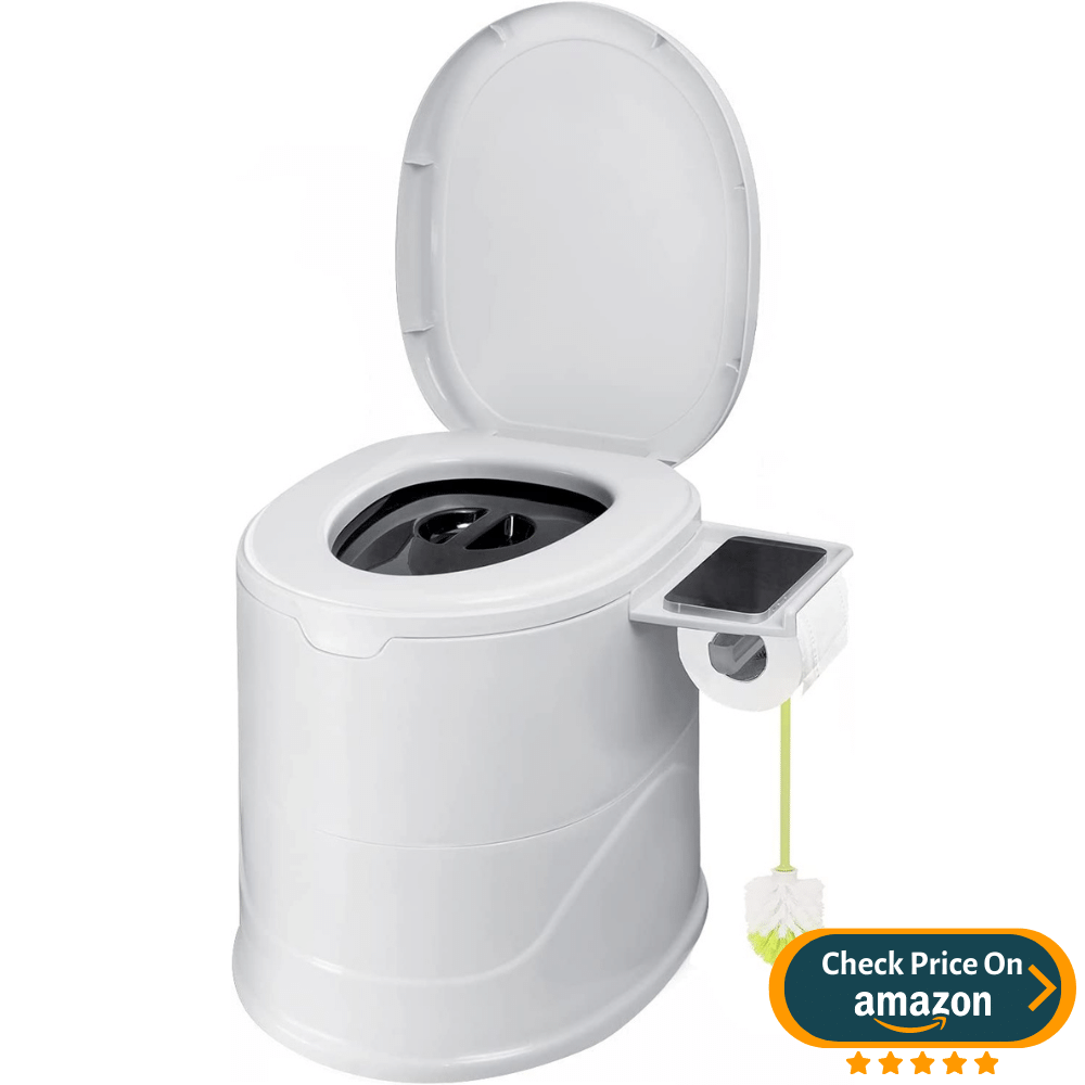 Bonergy Removable Portable Toilet for Camping with Toilet Paper Holder