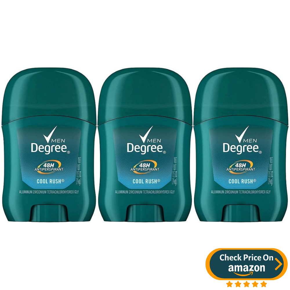 Degree Cool Rush Antiperspirant and Deodorant, 0.5 Ounce Travel Size (Pack Of 3)